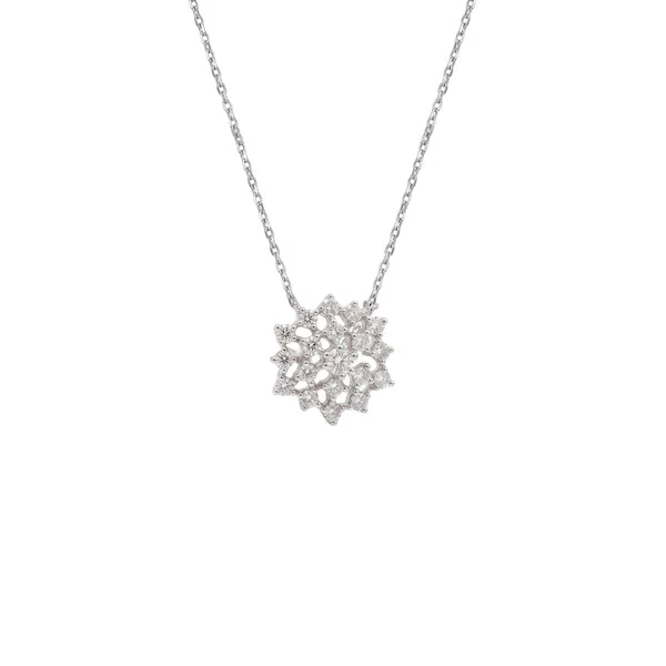 Colar Snowflake Moissanite