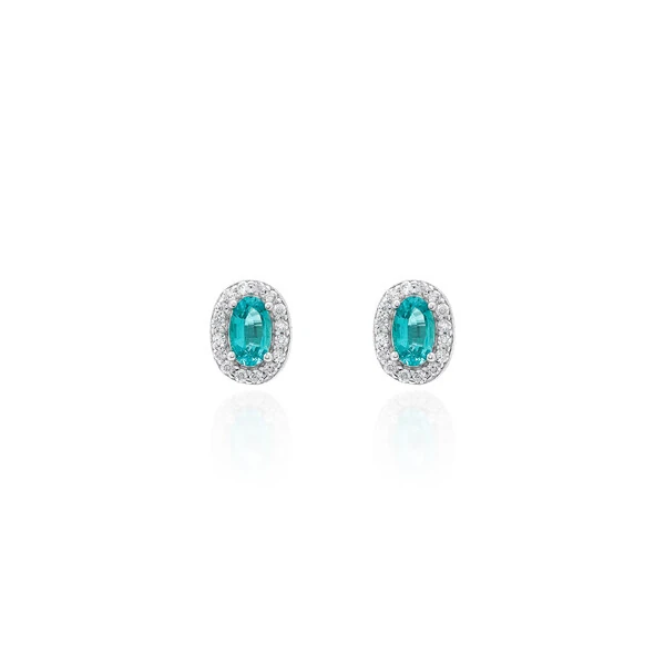 Brinco Boreal Moissanite & Turmalina Paraíba