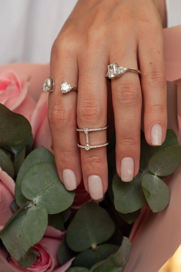 Anel Angles Moissanite