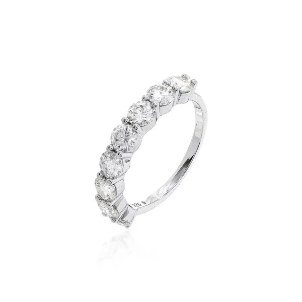 Meia Aliança Moissanite 4mm