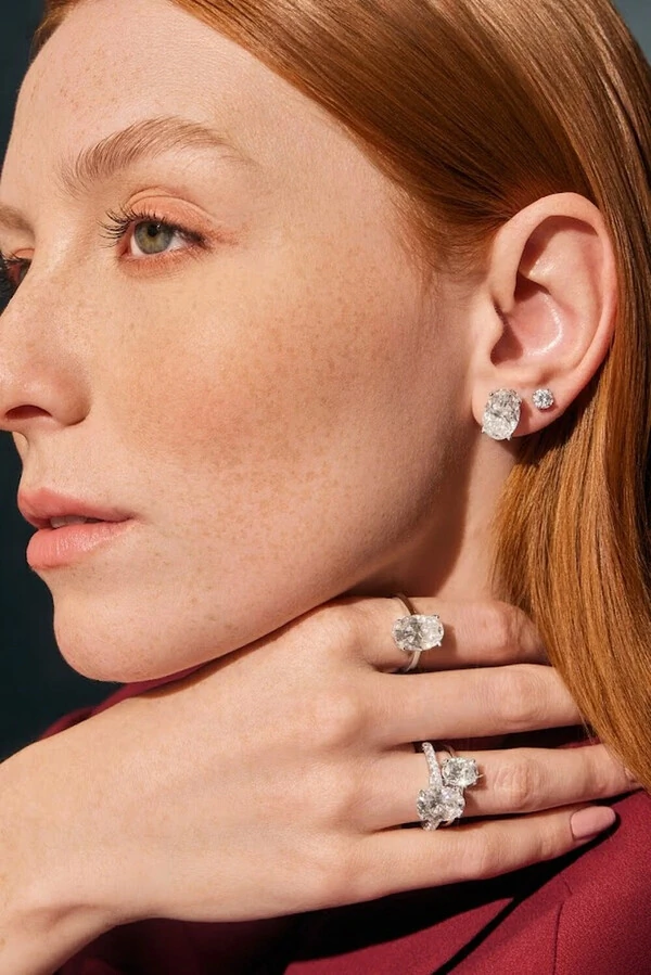 Brinco Solitário Moissanite 5mm