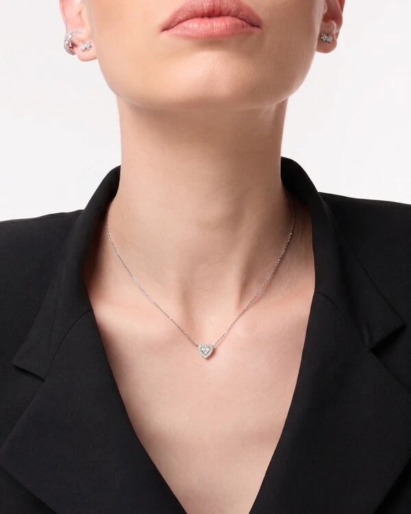 Colar Heart Moissanite
