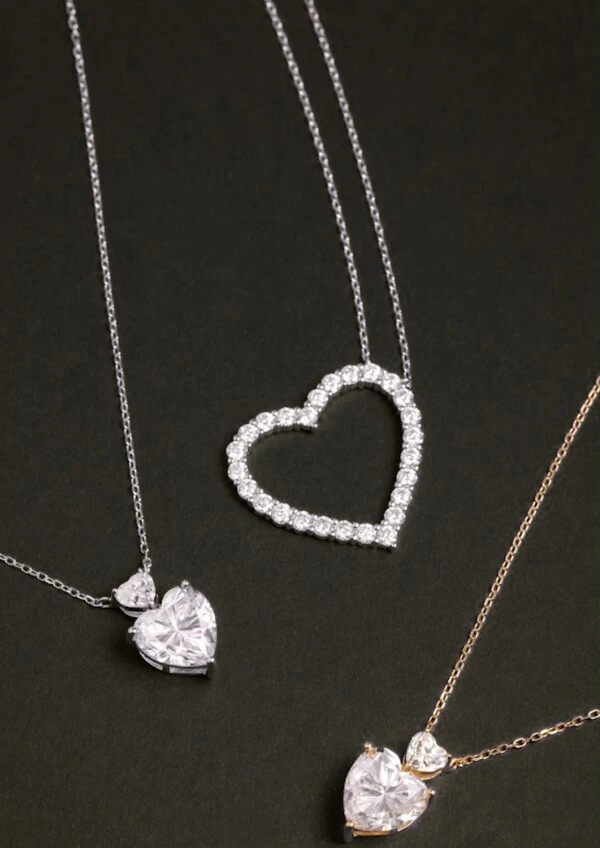 Colar Heart Moissanite