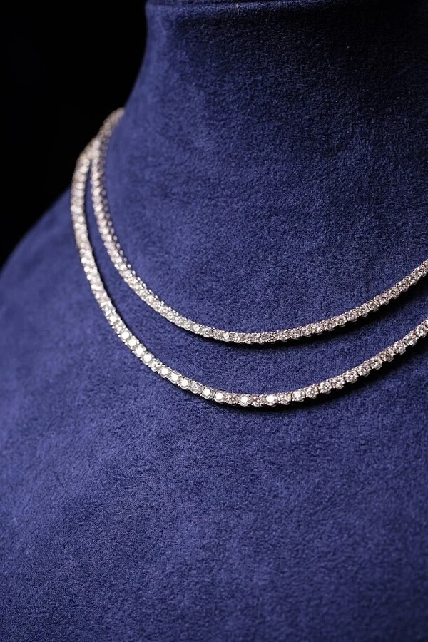 Colar Riviera Moissanite 2mm 40cm