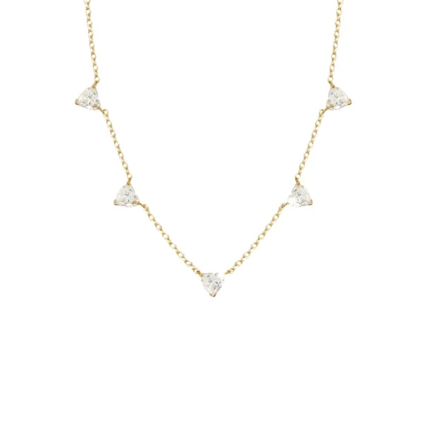 Colar Lover Moissanite Dourado