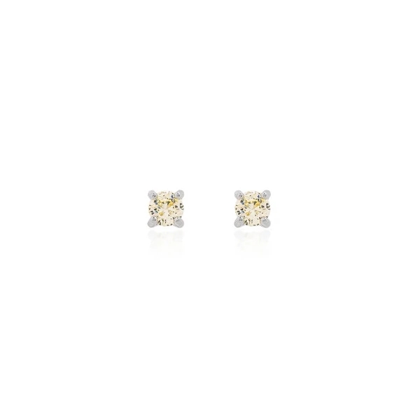 Brinco Ponto Yellow Fancy 3mm
