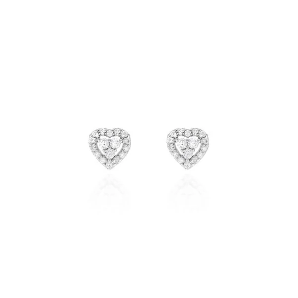 Brinco Heart Moissanite