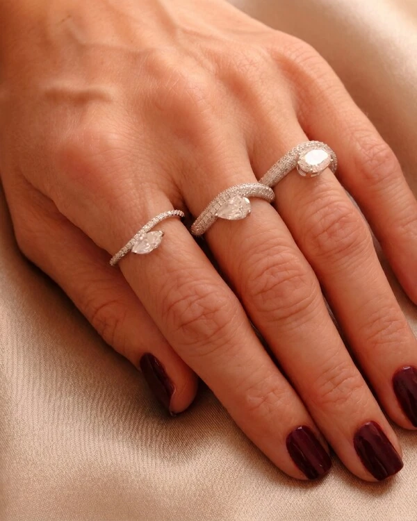 Anel Opaline Moissanite