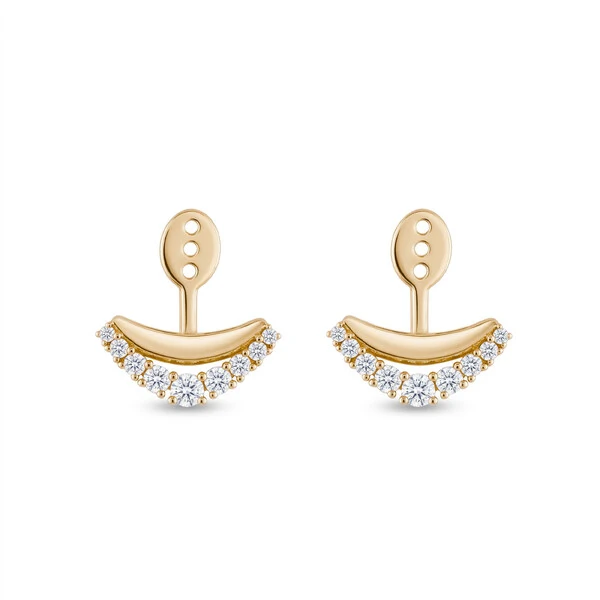 Ear Jacket Curve Moissanite