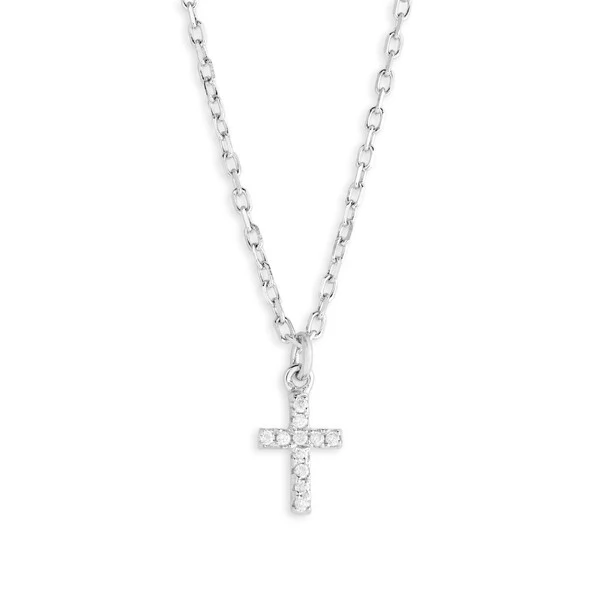 Colar Mini Cruz Moissanite