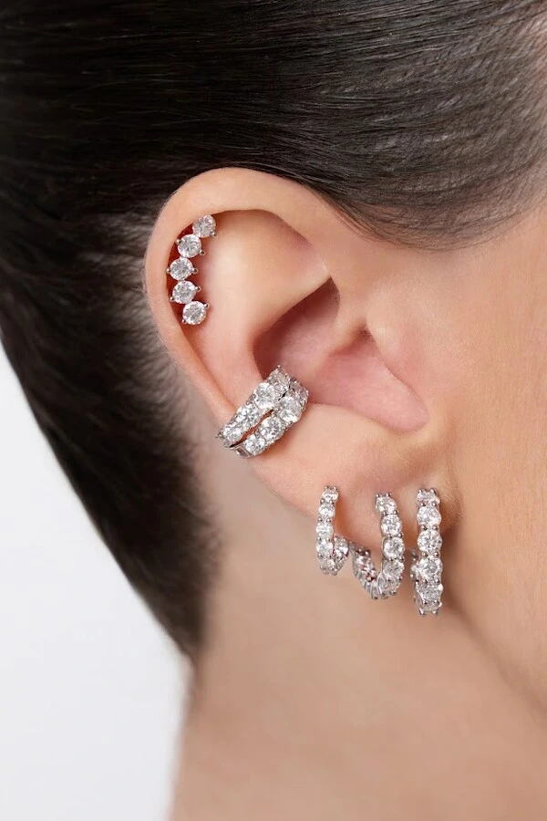 Fake Piercing Ayla Moissanite