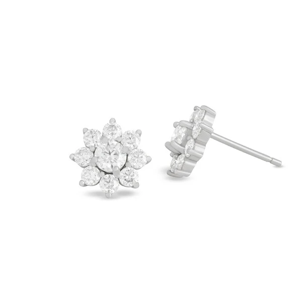 Brinco Lótus Moissanite