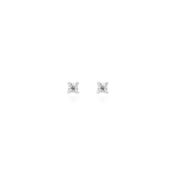 Brinco Solitário Moissanite 2mm