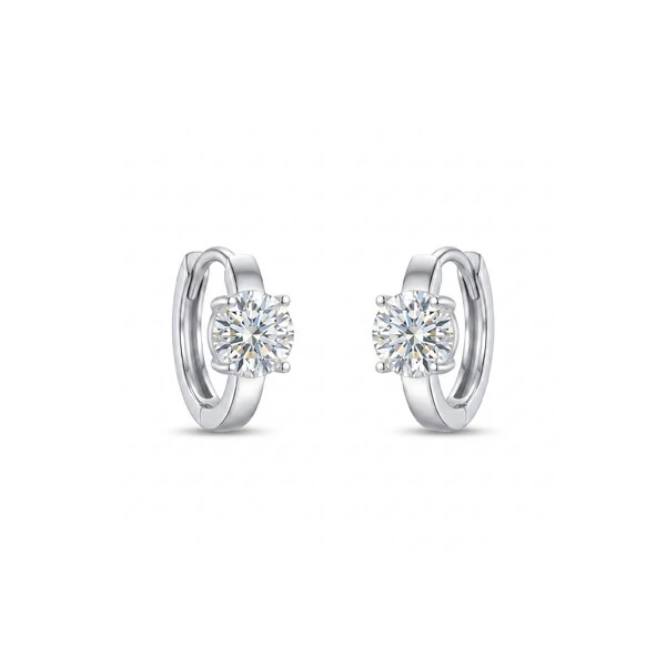 Argola Alva em Moissanite
