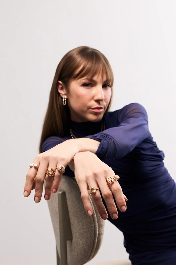 Anel Queen Moissanite & Citrino