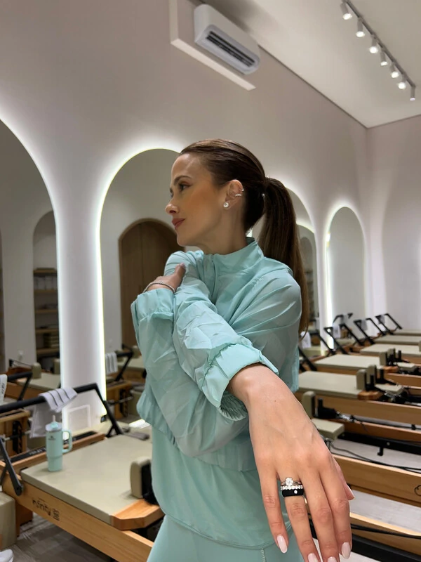 Anel Active Sparkle Moissanite & Silicone Preto