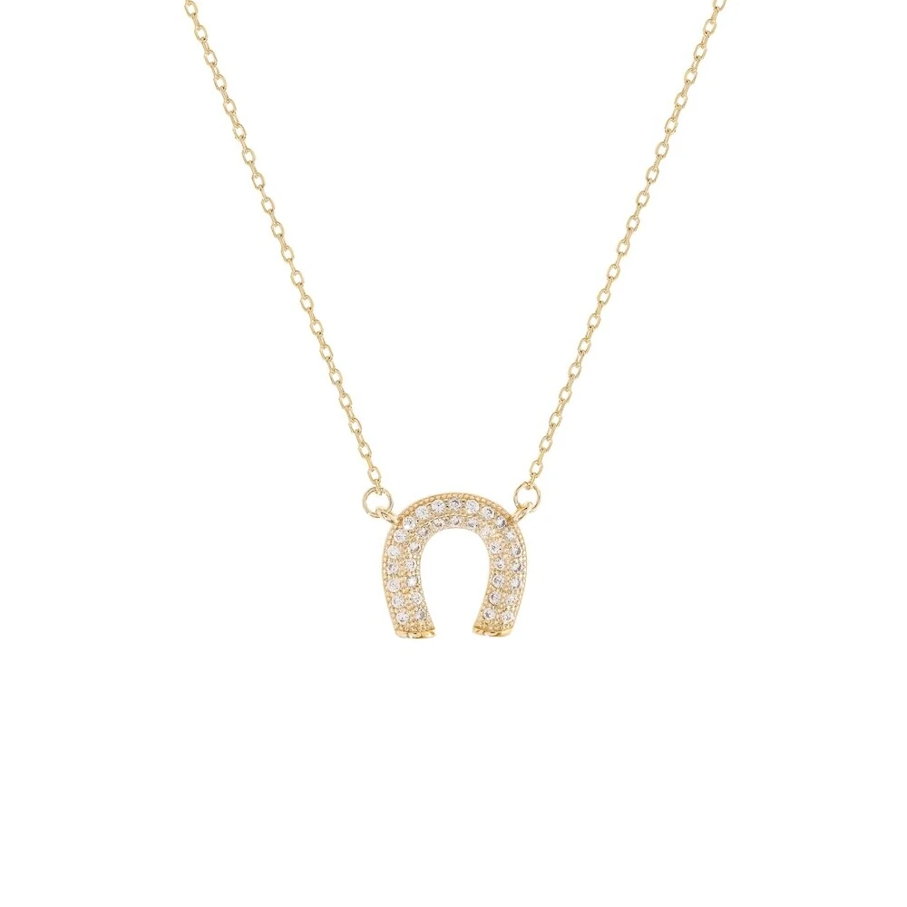 FotoColar joia ferradura cravejada prata925