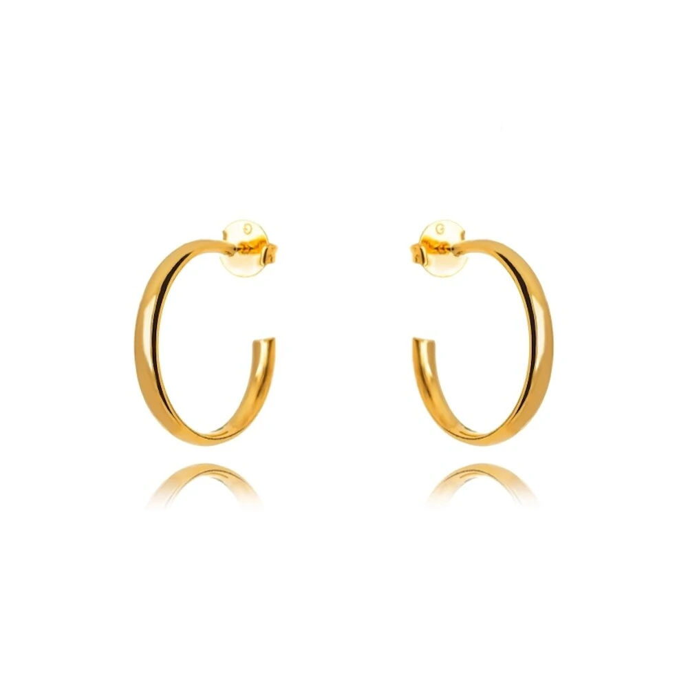 FotoBrinco argola lisa basic 3cm8mm ouro18k
