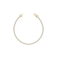 Pulseira riviera joia delicada clássica joia 4 garras 2mm 17cm