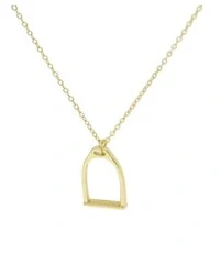 colar joia estribo equestrian prata925 ouro18k