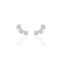 Brinco ear cuff mini Solitarios Prata925