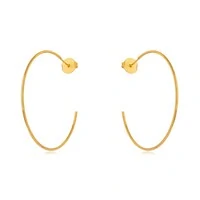 Brinco argola lisa ouro18k (escolha o tamanho)