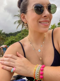 Anel Dedinho Esmaltado Rosa com Ponto de Luz Ouro18k