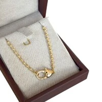 Colar corrente bolinhas com mosquetão ouro18k