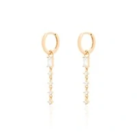 Brinco joia argola click com fio removível luxo prata925 ouro18k