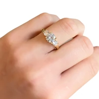 Anel Solitarios Ouro18k