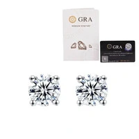 Brinco joia solitário moissanite 1.92ct (6.5mm) prata925