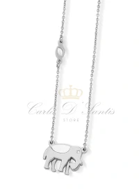 Colar Elefante Rodio