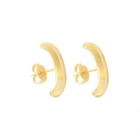 Brinco ear hook básico liso ouro18k
