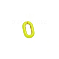 Pingente clip Esmaltado Amarelo Ouro