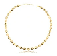 Colar e choker bridao (bridle) link ouro18k