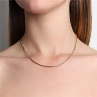 Colar gargantilha malha japonesa ouro18k