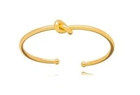 Bracelete nó regulável banho de ouro 18k
