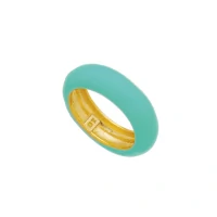 Anel Tubo esmaltado Colors Azul Ouro18k