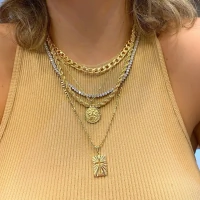 Pingente Placa Cruz Ouro18k