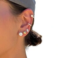 Brinco minimalista bolinha esfera ouro18k (escolha o tamanho)