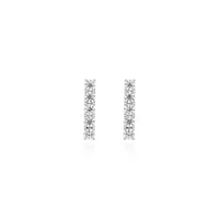 Brinco joia ear hook palito solitários ponto de luz