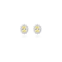 Brinco pequeno princesa Yellow Fancy prata925