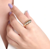 Anel organico croissant ouro18k