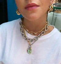 Pingente Clipe cravejado Ouro