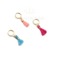 Argola Tassel Pequena Ouro (escolha a cor)(unitario)