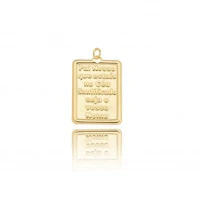 Pingente Placa Pai Nosso Ouro18k
