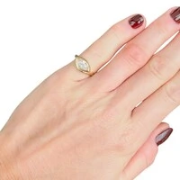 Anel navete ouro18k
