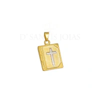 Pingente Biblia com Cruz Ouro18k