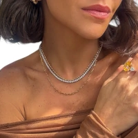 Colar e choker corrente elos classico ouro18k