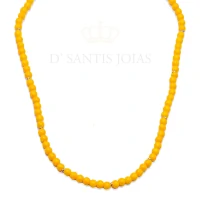 Colar muranos Amarelo (escolha o banho do fecho)